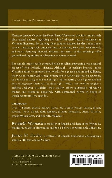Produktbild: Victorian Literary Cultures