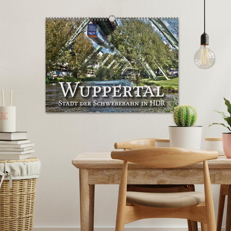 Produktbild: Wuppertal - Stadt der Schwebebahn in HDR (Wandkalender 2026 DIN A3 quer), CALVENDO Monatskalender