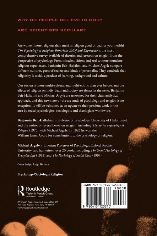 Produktbild: The Psychology of Religious Behaviour, Belief and Experience