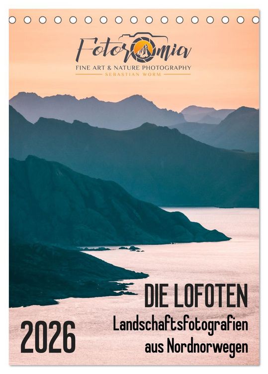 Produktbild: Die Lofoten &ndash; Landschaftsfotografien aus Nordnorwegen (Tischkalender 2026 DIN A5 hoch), CALVENDO Monatskalender
