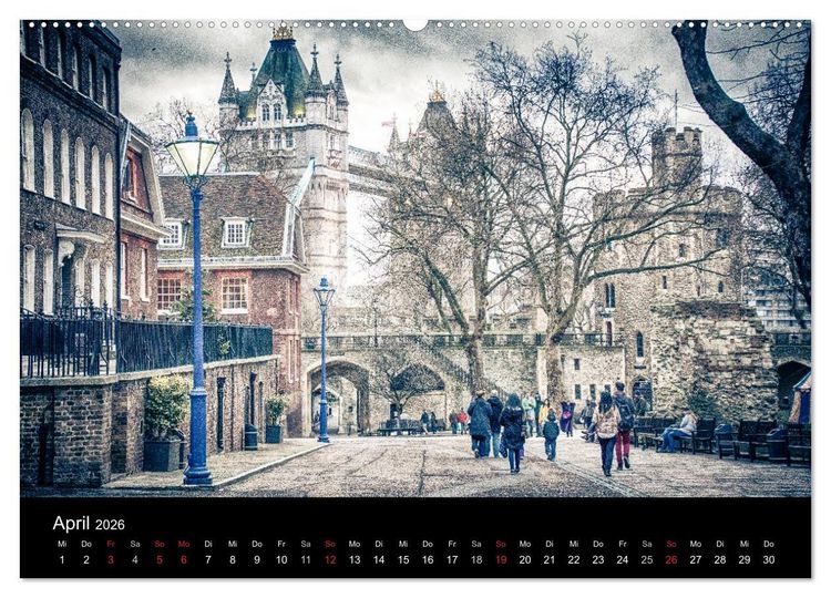 Produktbild: London an der Themse (Wandkalender 2026 DIN A2 quer), CALVENDO Monatskalender
