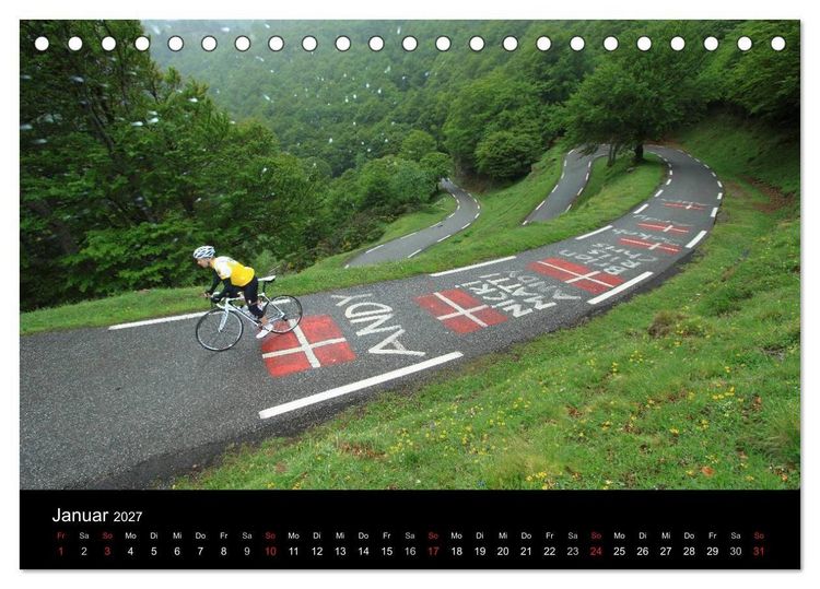 Produktbild: Pyren&auml;enp&auml;sse mit dem Rennrad 2027 (Tischkalender 2027 DIN A5 quer), CALVENDO Monatskalender