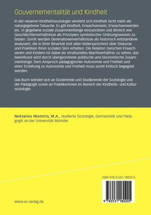 Produktbild: Gouvernementalit&auml;t und Kindheit