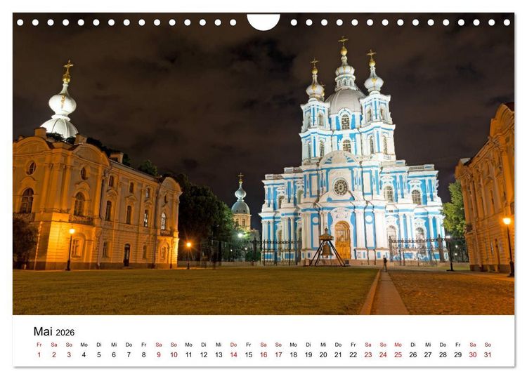 Produktbild: St. Petersburg bei Nacht (Wandkalender 2026 DIN A4 quer), CALVENDO Monatskalender