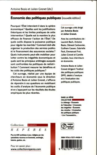 Produktbild: Economie des politiques publiques