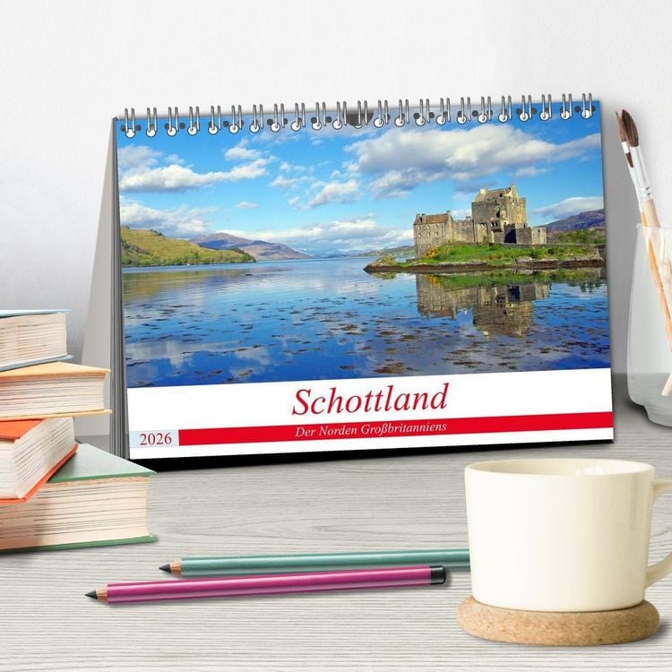 Produktbild: Schottland - Der Norden Gro&szlig;britanniens (Tischkalender 2026 DIN A5 quer), CALVENDO Monatskalender