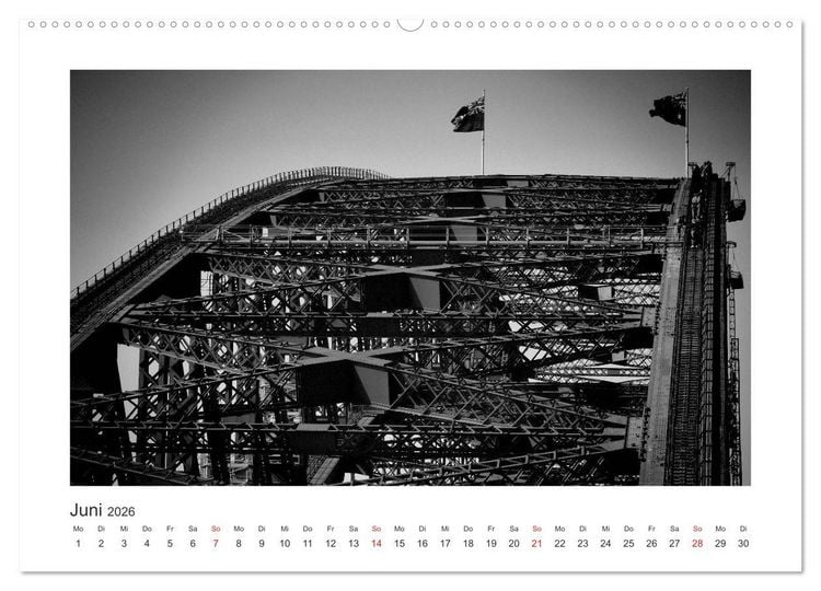 Produktbild: SYDNEY Monochrom (hochwertiger Premium Wandkalender 2026 DIN A2 quer), Kunstdruck in Hochglanz