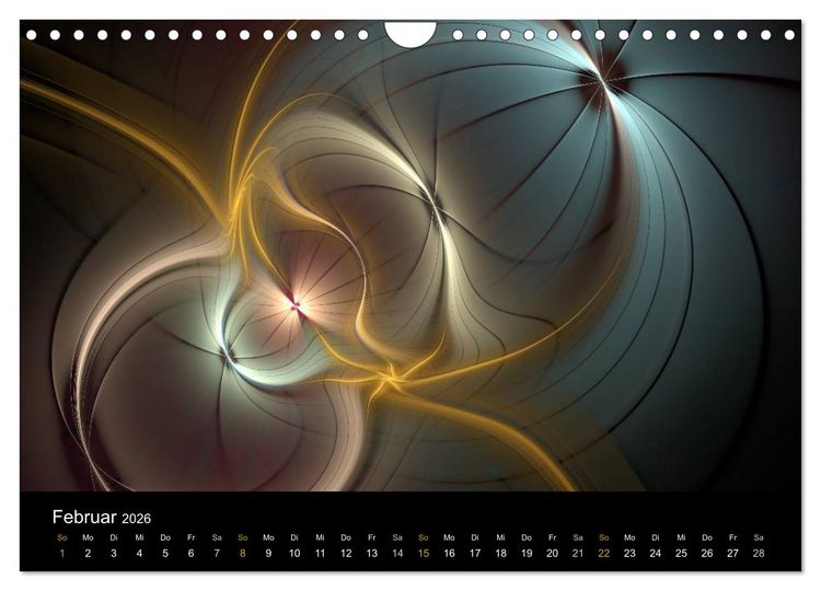 Produktbild: Exklusive Fraktalkunst / AT-Version (Wandkalender 2026 DIN A4 quer), CALVENDO Monatskalender