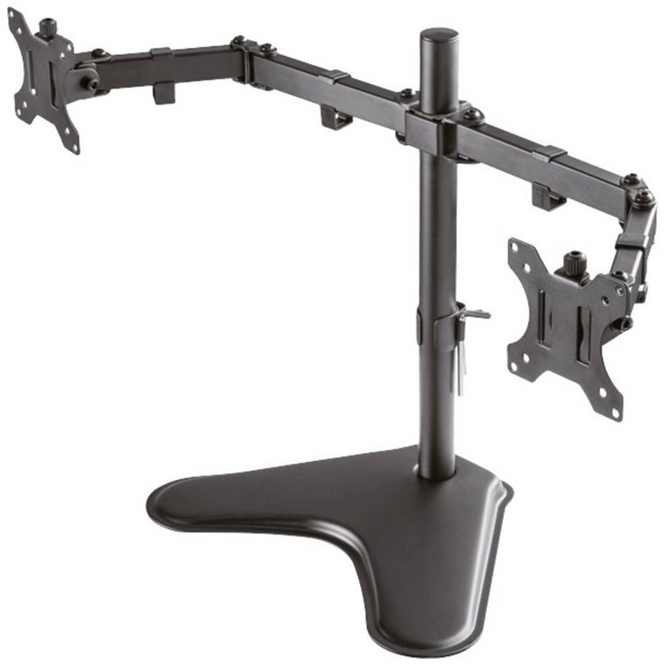 Produktbild: "Neomounts FPMA-D550DDBLACK Monitor-Tischhalterung 2 Display(s) 25,4 cm (10\") - 81,3 cm (32\") Schwarz Schwenkbar, Rotierbar, Neigbar, Stand, H&ouml;henv