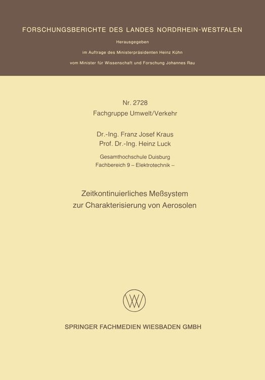 Bild vom Artikel Zeitkontinuierliches Meßsystem zur Charakterisierung von Aerosolen vom Autor Franz Josef Kraus