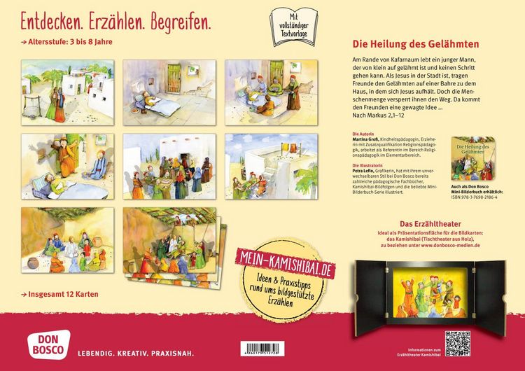 Produktbild: Die Heilung des Gel&auml;hmten. Kamishibai Bildkartenset.