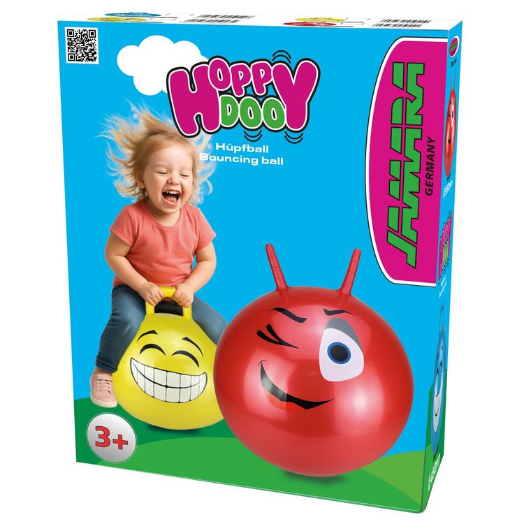 Produktbild: H&uuml;pfball Smile HoppyDoo gelb 450mm mit Pumpe