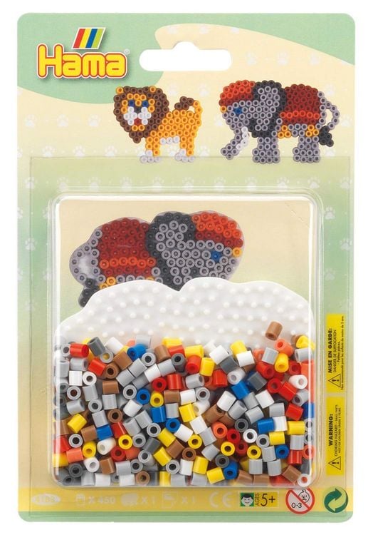 Produktbild: Hama 4183 - Bügelperlen inkl. Stiftplatte, Elefant, Midi, 450 Stück