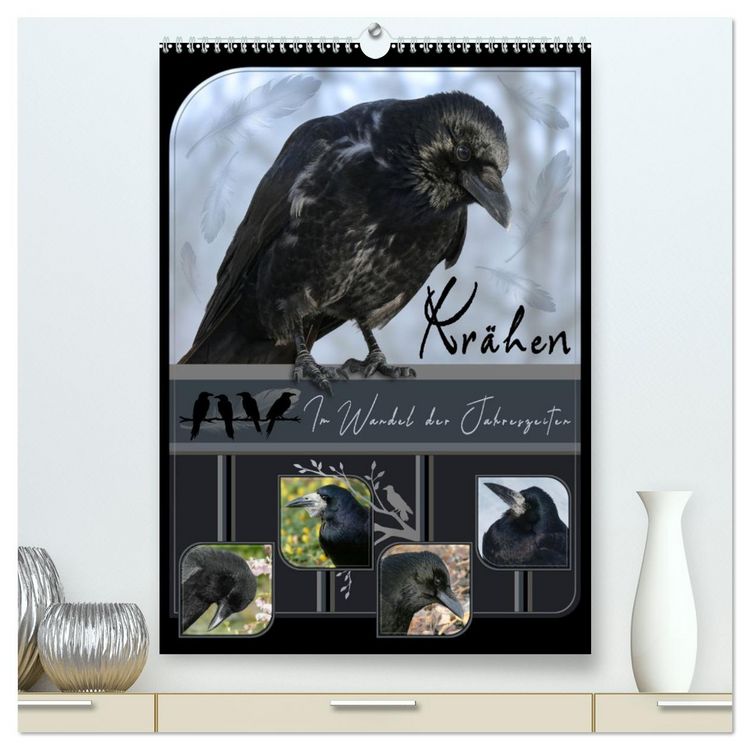 Produktbild: Kr&auml;hen - Im Wandel der Jahreszeiten (hochwertiger Premium Wandkalender 2026 DIN A2 hoch), Kunstdruck in Hochglanz