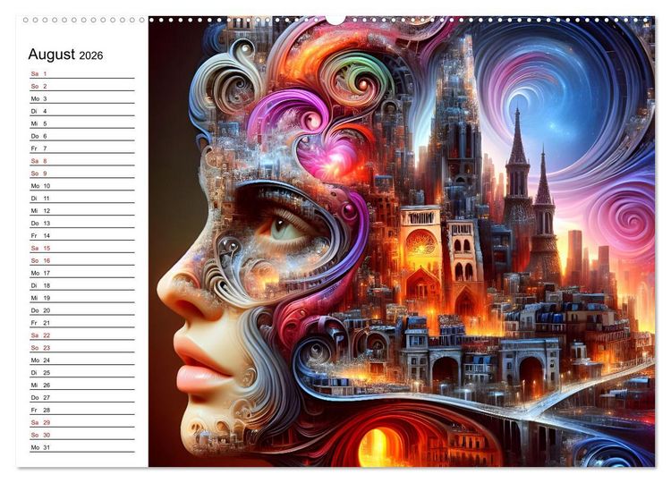 Produktbild: Metropolengesichter (hochwertiger Premium Wandkalender 2026 DIN A2 quer), Kunstdruck in Hochglanz