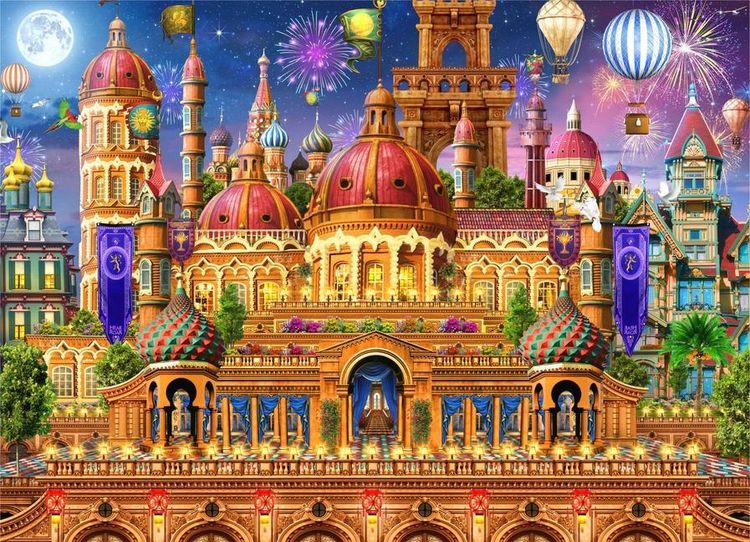 Produktbild: Brain Tree - Castle Festival 1000 Pieces Jigsaw Puzzle for Adults