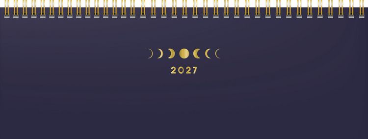 Produktbild: rido/id&eacute; 7036311017 Querterminbuch Premium Young Line 2027 "Moon" 297&times;105 mm, Papier