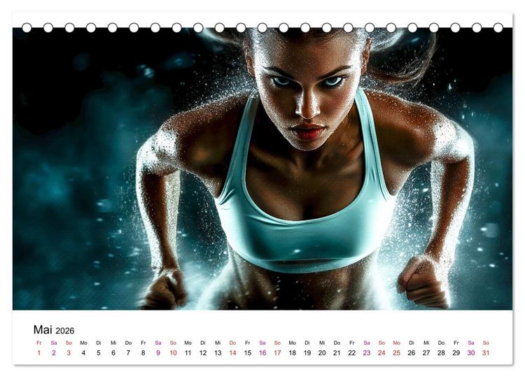 Produktbild: Sport Art (Tischkalender 2026 DIN A5 quer), CALVENDO Monatskalender