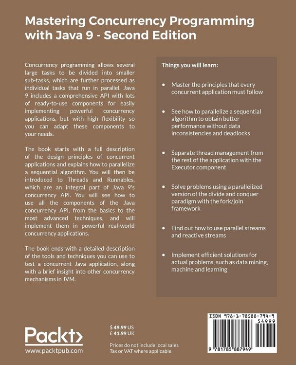 Produktbild: Mastering Concurrency Programming with Java 9 - Second Edition