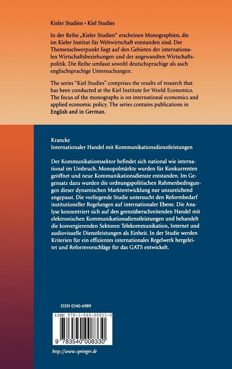 Produktbild: Internationaler Handel mit Kommunikationsdienstleistungen