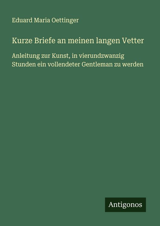 Produktbild: Kurze Briefe an meinen langen Vetter