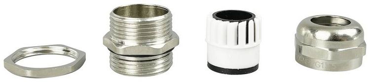 Produktbild: TRU COMPONENTS TC-10302880 Kabelverschraubung PG13.5 Messing (vernickelt) Metall 1St.