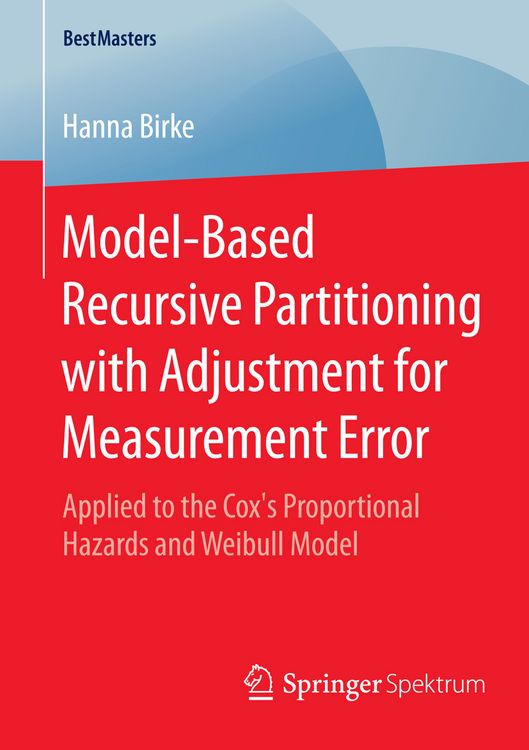 Produktbild: Model-Based Recursive Partitioning with Adjustment for Measurement Error
