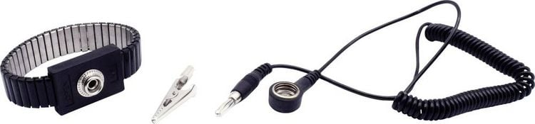Produktbild: Quadrios ESD-Handgelenkband Schwarz Druckknopf 10mm