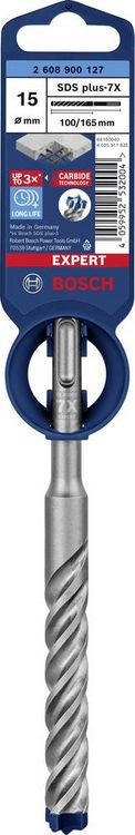 Produktbild: Bosch Accessories EXPERT SDS plus-7X 2608900127 Hammerbohrer 1 St&uuml;ck 15 mm Gesamtl&auml;nge 165 mm SDS-Plus 1 St.