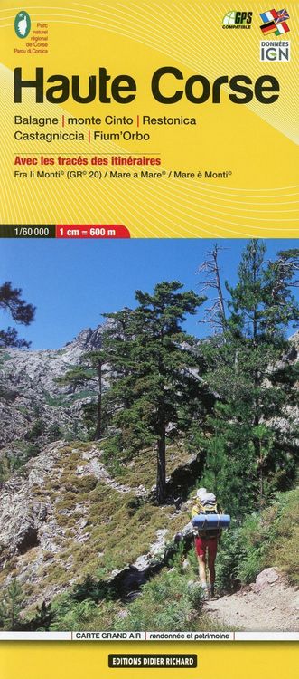 Produktbild: Libris Wanderkarte 08. Haute Corse (GR20) - Balagne - monte Cinto - Restonica -