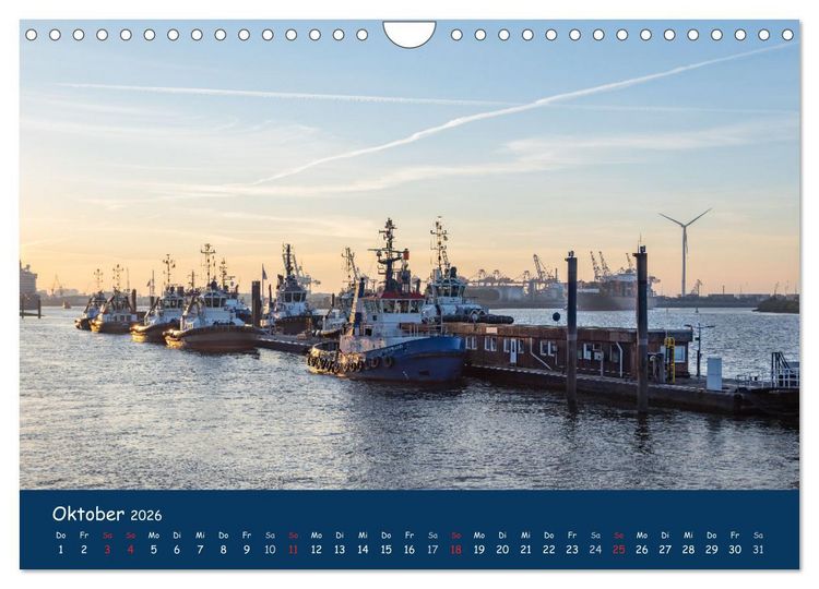 Produktbild: Schlepper im Hamburger Hafen (Wandkalender 2026 DIN A4 quer), CALVENDO Monatskalender