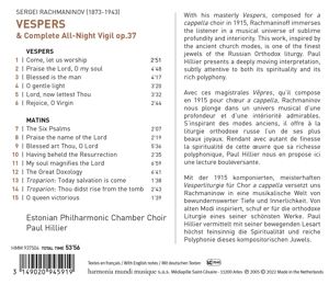 Produktbild: Rachmaninov: Vespers