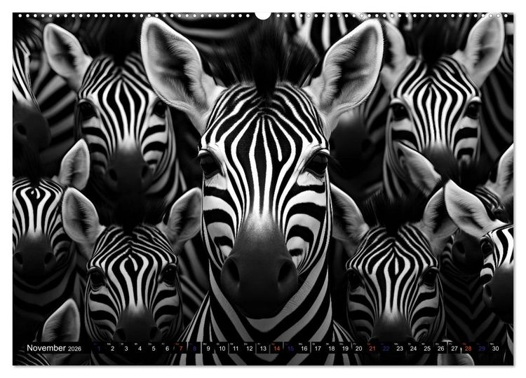 Produktbild: ZEBRAS - Modern Art (hochwertiger Premium Wandkalender 2026 DIN A2 quer), Kunstdruck in Hochglanz