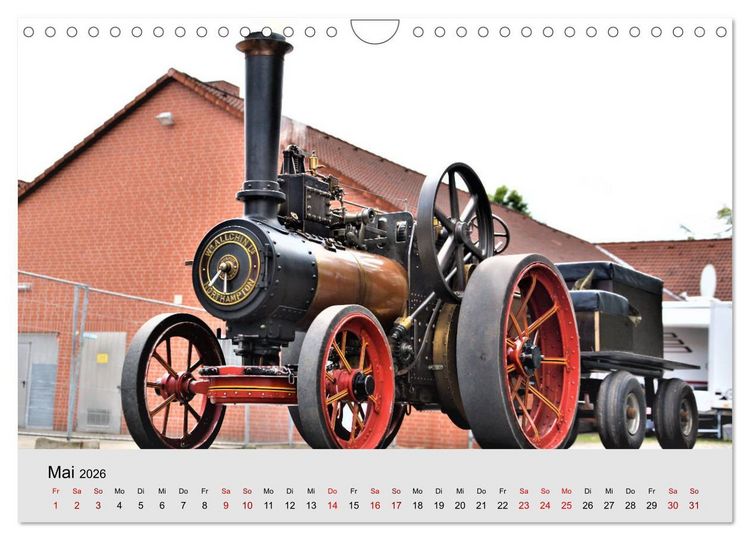 Produktbild: Oldtimer-Dampffahrzeuge. Historische Dampf- und Hei&szlig;luftfahrzeuge (Wandkalender 2026 DIN A4 quer), CALVENDO Monatskalender