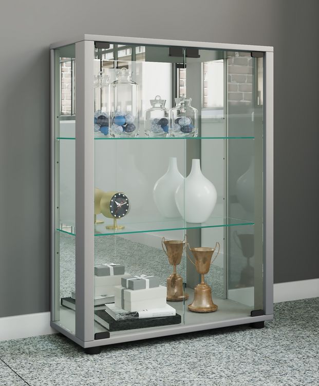 Produktbild: Glas Stand Vitrine Sammelvitrine Sintalo Spiegel
