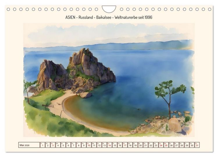 Produktbild: Weltnaturerbe unserer Erde (Wandkalender 2026 DIN A4 quer), CALVENDO Monatskalender