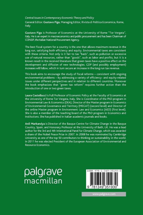 Produktbild: Environmental Taxes and Fiscal Reform
