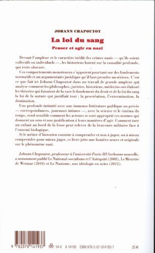 Produktbild: La loi du sang : penser et agir en nazi