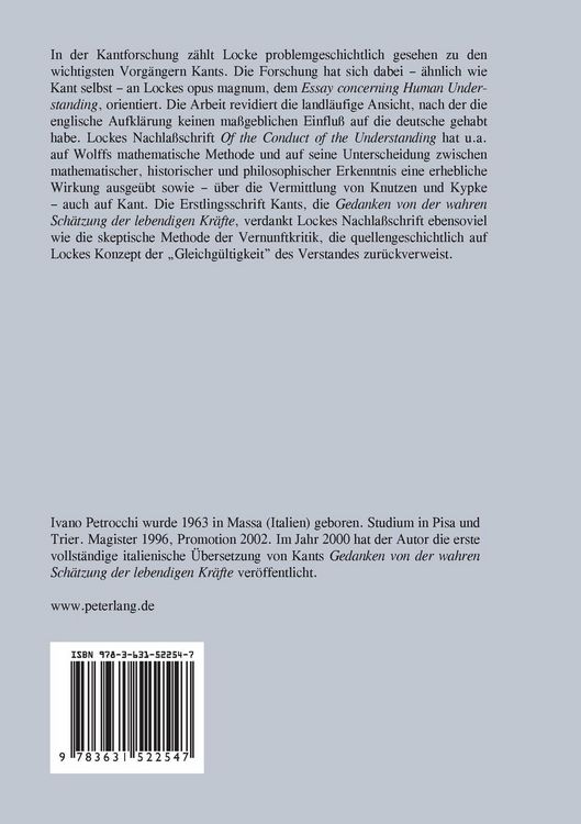 Produktbild: Lockes Nachla&szlig;schrift 'Of the Conduct of the Understanding' und ihr Einflu&szlig; auf Kant