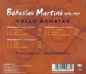 Produktbild: Martinu:Cello Sonatas