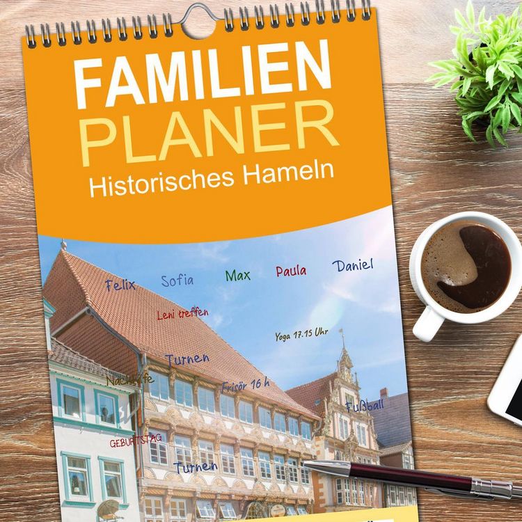 Produktbild: Familienplaner 2026 - Historisches Hameln mit 5 Spalten (Wandkalender, 21 x 45 cm) CALVENDO