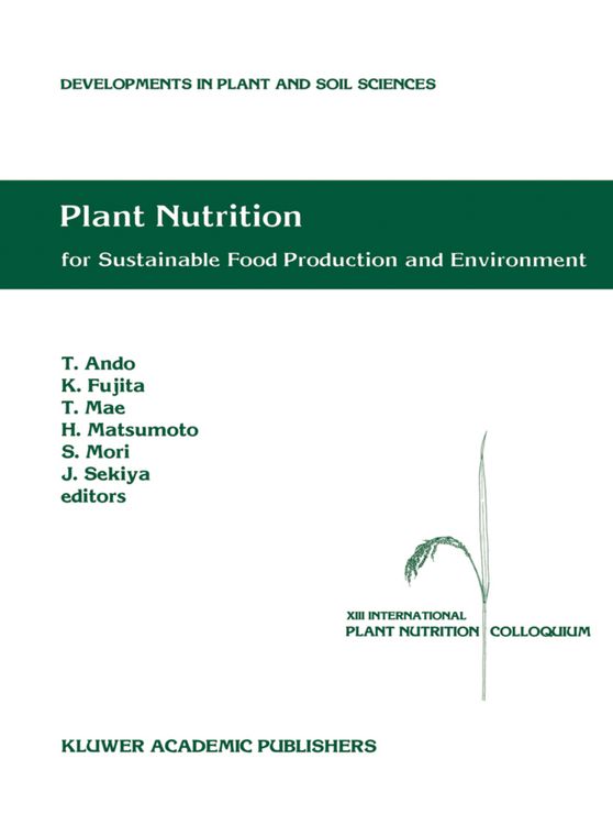 Produktbild: Plant Nutrition for Sustainable Food Production and Environment