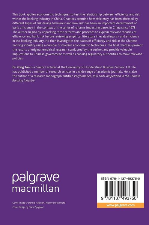 Produktbild: Investigating the Performance of Chinese Banks: Efficiency and Risk Features