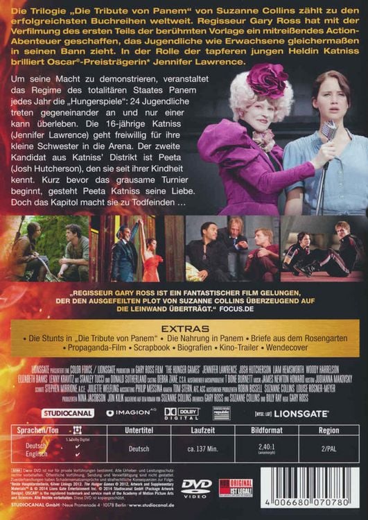 Produktbild: Die Tribute von Panem - The Hunger Games