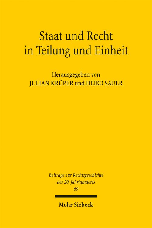 Produktbild: Staat und Recht in Teilung und Einheit