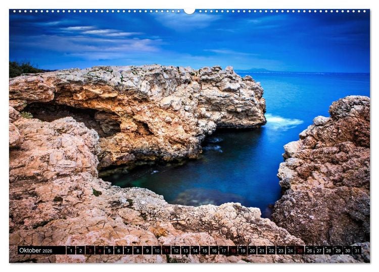 Produktbild: MALLORCA BEI NACHT (hochwertiger Premium Wandkalender 2026 DIN A2 quer), Kunstdruck in Hochglanz
