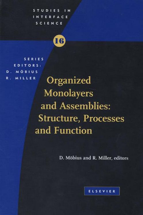 Produktbild: Organized Monolayers and Assemblies: Structure, Processes and Function