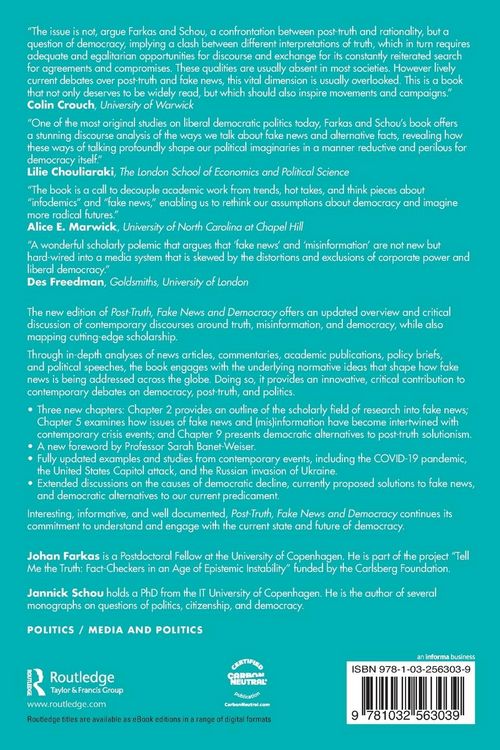 Produktbild: Post-Truth, Fake News and Democracy