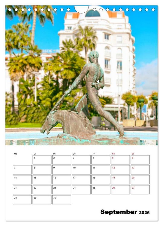 Produktbild: C&ocirc;te d&rsquo;Azur - Reiseziel am Mittelmeer (Wandkalender 2026 DIN A4 hoch), CALVENDO Monatskalender
