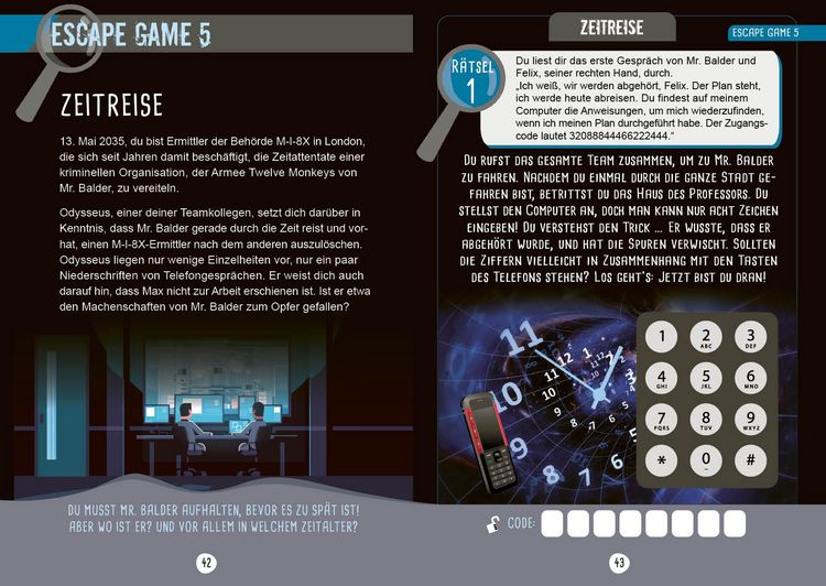 Produktbild: Escape Games Level 5 (lila) &ndash; L&ouml;se die R&auml;tsel! &ndash; 9 Escape Games ab der 8. Klasse